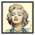Empire Art Direct Empire Art Direct DAC-048-2525B Hand Made Signed Art Collage by EAD Artists Co-Op Under Tempered Glass in Black Frame - Homage to Marilyn DAC-048-2525B